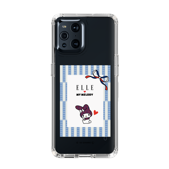スリムプロテクションケース［ ELLE×マイメロディ＆クロミ - トリコロールカラーグラフィック7 ］