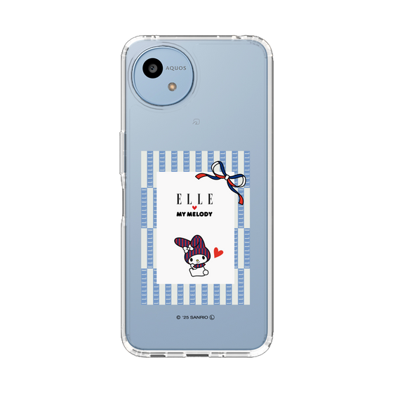 スリムプロテクションケース［ ELLE×マイメロディ＆クロミ - トリコロールカラーグラフィック7 ］
