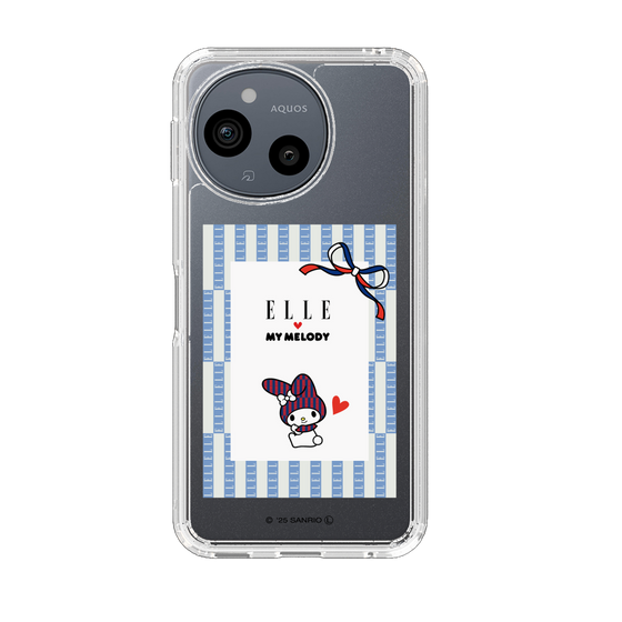 スリムプロテクションケース［ ELLE×マイメロディ＆クロミ - トリコロールカラーグラフィック7 ］