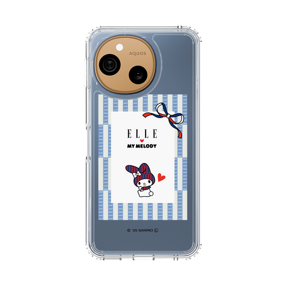 スリムプロテクションケース［ ELLE×マイメロディ＆クロミ - トリコロールカラーグラフィック7 ］