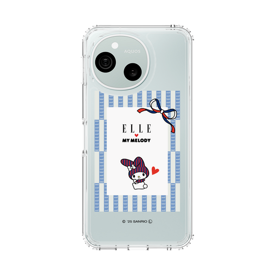 スリムプロテクションケース［ ELLE×マイメロディ＆クロミ - トリコロールカラーグラフィック7 ］