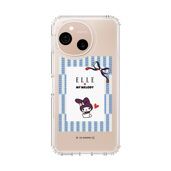 スリムプロテクションケース［ ELLE×マイメロディ＆クロミ - トリコロールカラーグラフィック7 ］