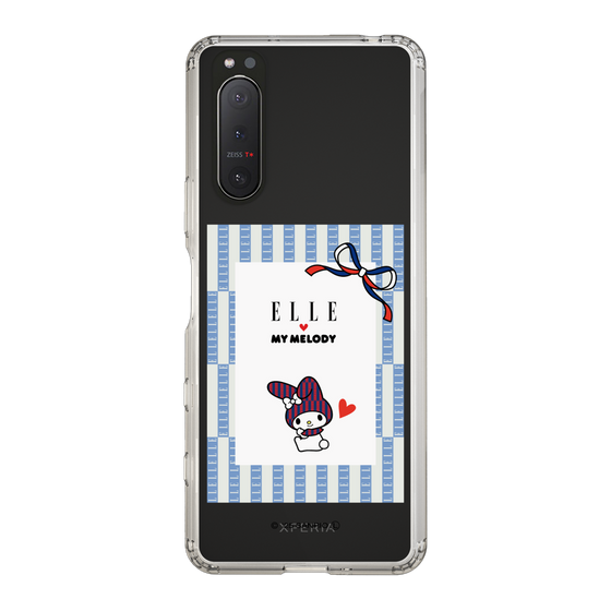 スリムプロテクションケース［ ELLE×マイメロディ＆クロミ - トリコロールカラーグラフィック7 ］