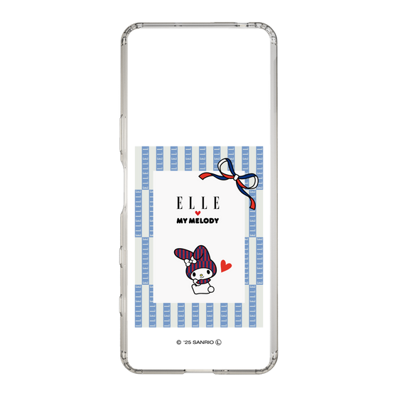 スリムプロテクションケース［ ELLE×マイメロディ＆クロミ - トリコロールカラーグラフィック7 ］