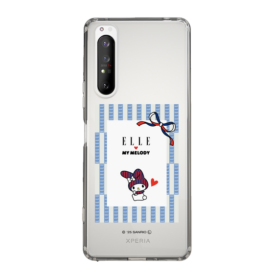 スリムプロテクションケース［ ELLE×マイメロディ＆クロミ - トリコロールカラーグラフィック7 ］