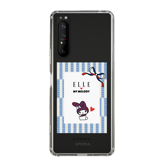 スリムプロテクションケース［ ELLE×マイメロディ＆クロミ - トリコロールカラーグラフィック7 ］