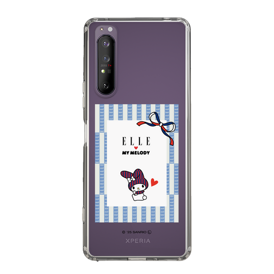 スリムプロテクションケース［ ELLE×マイメロディ＆クロミ - トリコロールカラーグラフィック7 ］