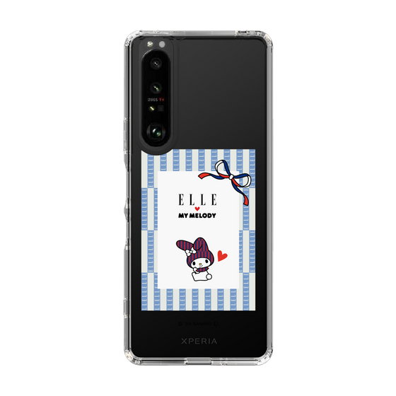 スリムプロテクションケース［ ELLE×マイメロディ＆クロミ - トリコロールカラーグラフィック7 ］
