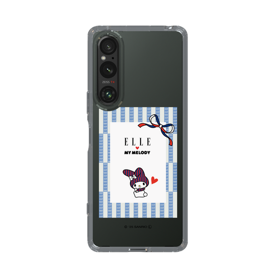 スリムプロテクションケース［ ELLE×マイメロディ＆クロミ - トリコロールカラーグラフィック7 ］