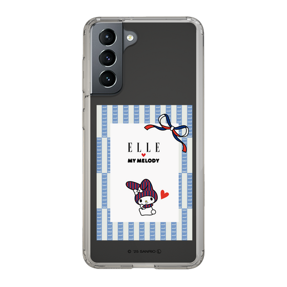 スリムプロテクションケース［ ELLE×マイメロディ＆クロミ - トリコロールカラーグラフィック7 ］