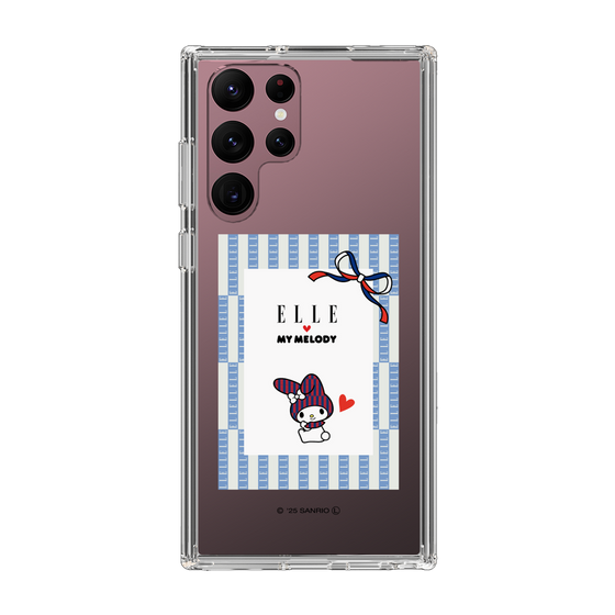 スリムプロテクションケース［ ELLE×マイメロディ＆クロミ - トリコロールカラーグラフィック7 ］