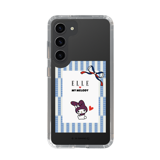 スリムプロテクションケース［ ELLE×マイメロディ＆クロミ - トリコロールカラーグラフィック7 ］