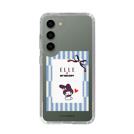 スリムプロテクションケース［ ELLE×マイメロディ＆クロミ - トリコロールカラーグラフィック7 ］