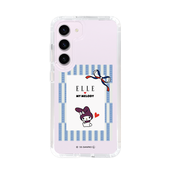 スリムプロテクションケース［ ELLE×マイメロディ＆クロミ - トリコロールカラーグラフィック7 ］