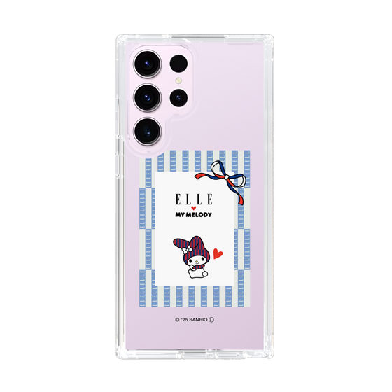 スリムプロテクションケース［ ELLE×マイメロディ＆クロミ - トリコロールカラーグラフィック7 ］