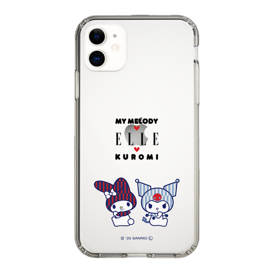 スリムプロテクションケース［ ELLE×マイメロディ＆クロミ - トリコロールカラーグラフィック8 ］
