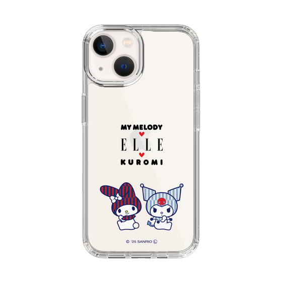 スリムプロテクションケース［ ELLE×マイメロディ＆クロミ - トリコロールカラーグラフィック8 ］