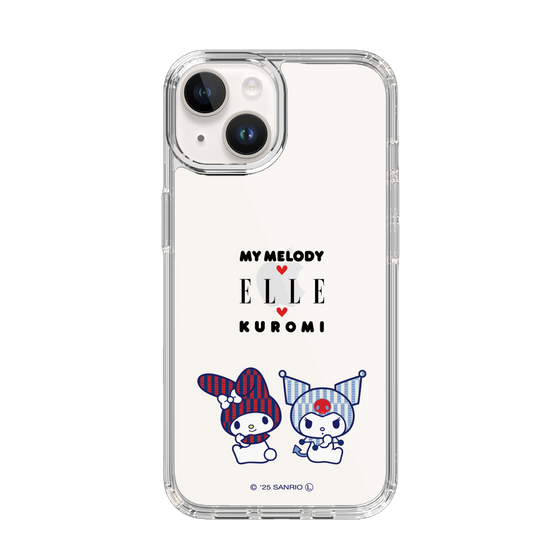 スリムプロテクションケース［ ELLE×マイメロディ＆クロミ - トリコロールカラーグラフィック8 ］