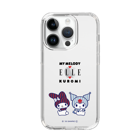 スリムプロテクションケース［ ELLE×マイメロディ＆クロミ - トリコロールカラーグラフィック8 ］
