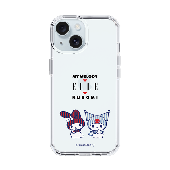 スリムプロテクションケース［ ELLE×マイメロディ＆クロミ - トリコロールカラーグラフィック8 ］