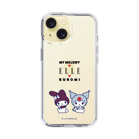 スリムプロテクションケース［ ELLE×マイメロディ＆クロミ - トリコロールカラーグラフィック8 ］