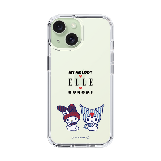 スリムプロテクションケース［ ELLE×マイメロディ＆クロミ - トリコロールカラーグラフィック8 ］