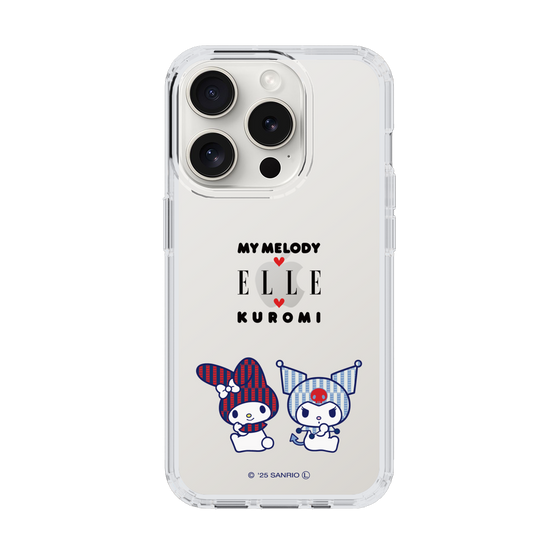 スリムプロテクションケース［ ELLE×マイメロディ＆クロミ - トリコロールカラーグラフィック8 ］