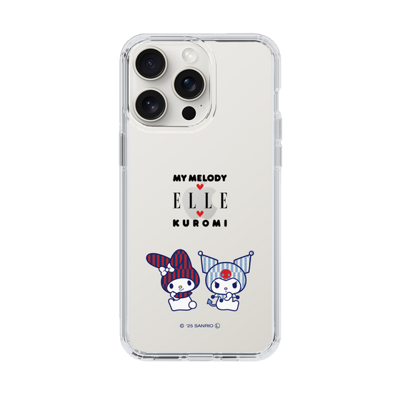 スリムプロテクションケース［ ELLE×マイメロディ＆クロミ - トリコロールカラーグラフィック8 ］