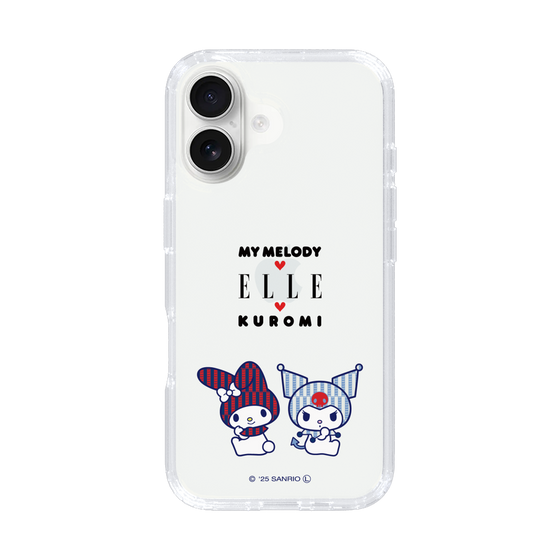 スリムプロテクションケース［ ELLE×マイメロディ＆クロミ - トリコロールカラーグラフィック8 ］