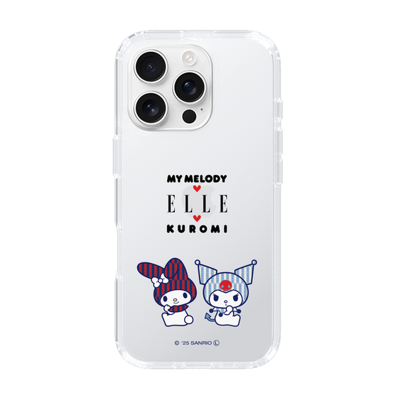 スリムプロテクションケース［ ELLE×マイメロディ＆クロミ - トリコロールカラーグラフィック8 ］