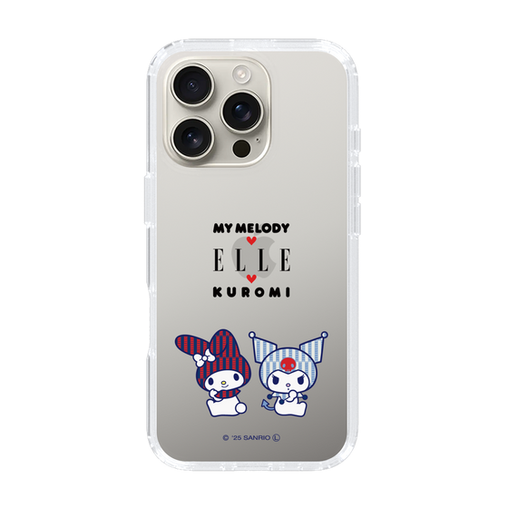 スリムプロテクションケース［ ELLE×マイメロディ＆クロミ - トリコロールカラーグラフィック8 ］