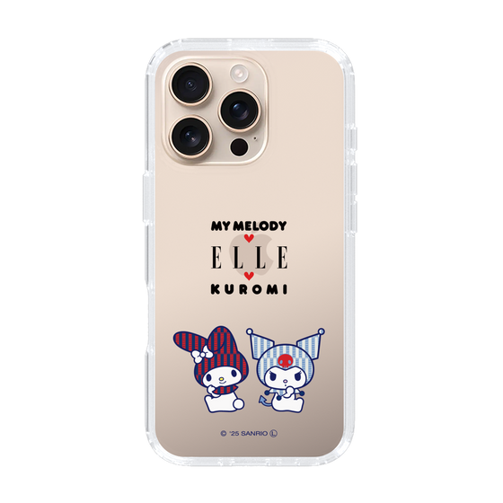 スリムプロテクションケース［ ELLE×マイメロディ＆クロミ - トリコロールカラーグラフィック8 ］