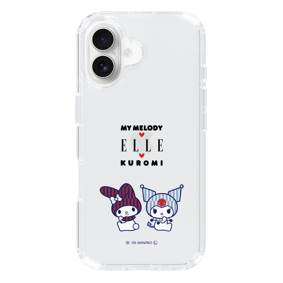 スリムプロテクションケース［ ELLE×マイメロディ＆クロミ - トリコロールカラーグラフィック8 ］