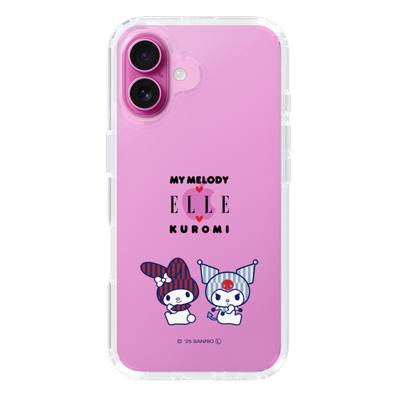 スリムプロテクションケース［ ELLE×マイメロディ＆クロミ - トリコロールカラーグラフィック8 ］