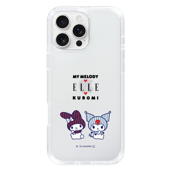 スリムプロテクションケース［ ELLE×マイメロディ＆クロミ - トリコロールカラーグラフィック8 ］