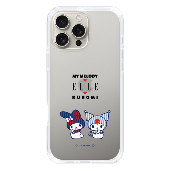 スリムプロテクションケース［ ELLE×マイメロディ＆クロミ - トリコロールカラーグラフィック8 ］