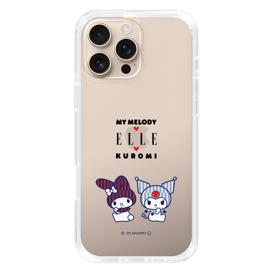 スリムプロテクションケース［ ELLE×マイメロディ＆クロミ - トリコロールカラーグラフィック8 ］