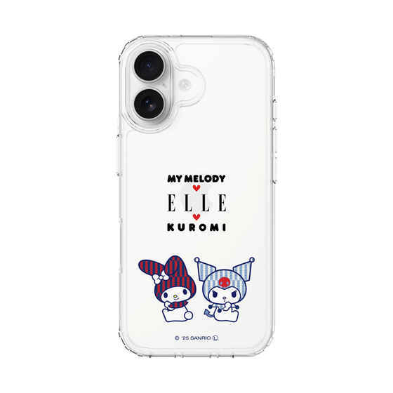 スリムプロテクションケース［ ELLE×マイメロディ＆クロミ - トリコロールカラーグラフィック8 ］