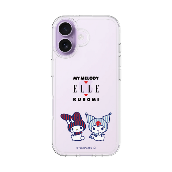 スリムプロテクションケース［ ELLE×マイメロディ＆クロミ - トリコロールカラーグラフィック8 ］