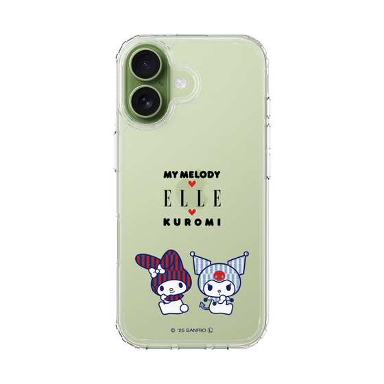 スリムプロテクションケース［ ELLE×マイメロディ＆クロミ - トリコロールカラーグラフィック8 ］