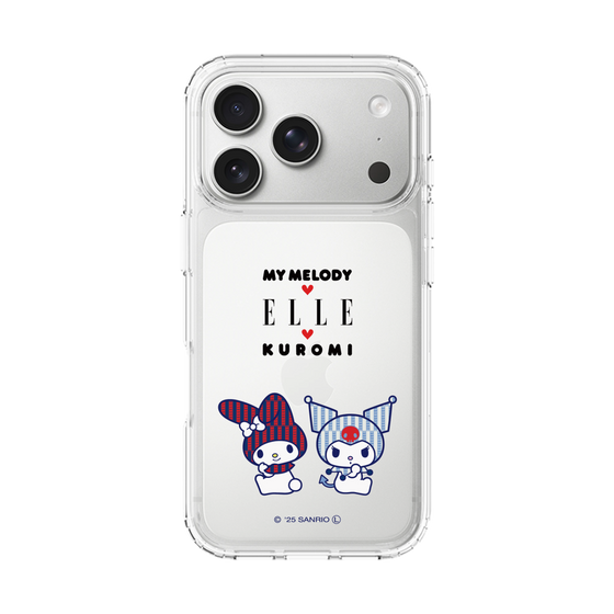 スリムプロテクションケース［ ELLE×マイメロディ＆クロミ - トリコロールカラーグラフィック8 ］
