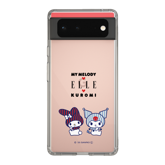 スリムプロテクションケース［ ELLE×マイメロディ＆クロミ - トリコロールカラーグラフィック8 ］