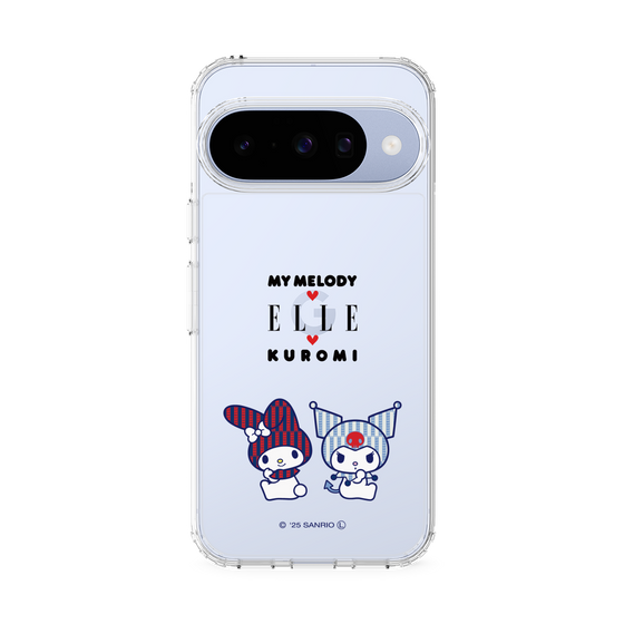 スリムプロテクションケース［ ELLE×マイメロディ＆クロミ - トリコロールカラーグラフィック8 ］