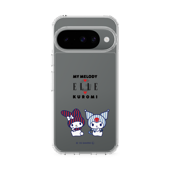 スリムプロテクションケース［ ELLE×マイメロディ＆クロミ - トリコロールカラーグラフィック8 ］
