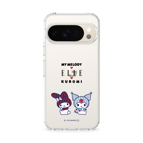 スリムプロテクションケース［ ELLE×マイメロディ＆クロミ - トリコロールカラーグラフィック8 ］