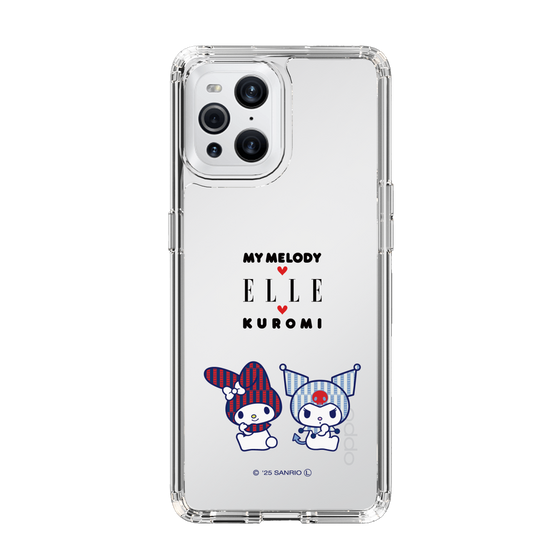 スリムプロテクションケース［ ELLE×マイメロディ＆クロミ - トリコロールカラーグラフィック8 ］