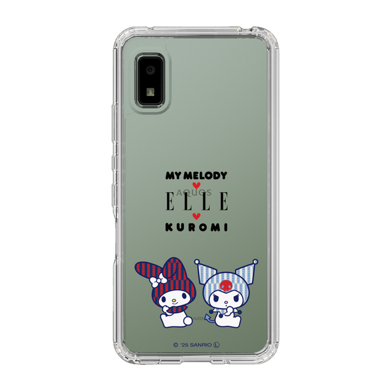 スリムプロテクションケース［ ELLE×マイメロディ＆クロミ - トリコロールカラーグラフィック8 ］