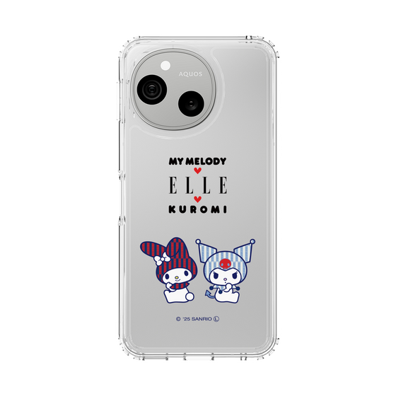 スリムプロテクションケース［ ELLE×マイメロディ＆クロミ - トリコロールカラーグラフィック8 ］