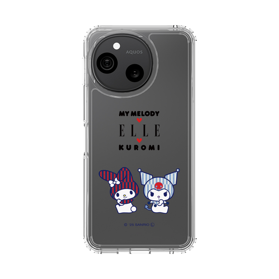 スリムプロテクションケース［ ELLE×マイメロディ＆クロミ - トリコロールカラーグラフィック8 ］