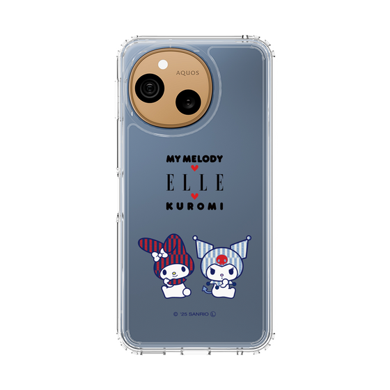 スリムプロテクションケース［ ELLE×マイメロディ＆クロミ - トリコロールカラーグラフィック8 ］